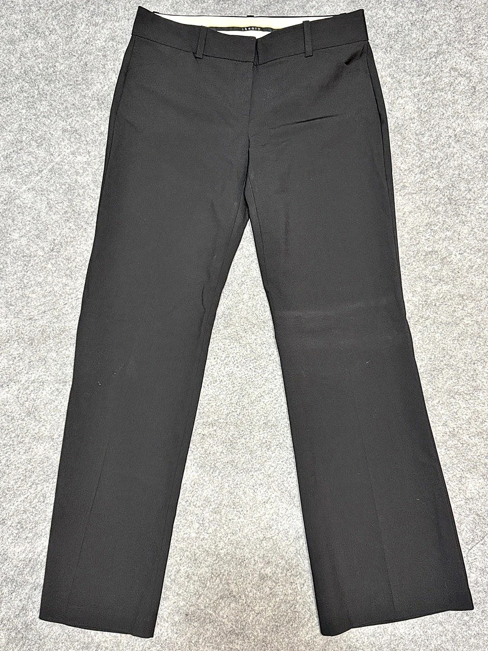 Theory Max C Wool Flare Trouser Dress Pants in Black